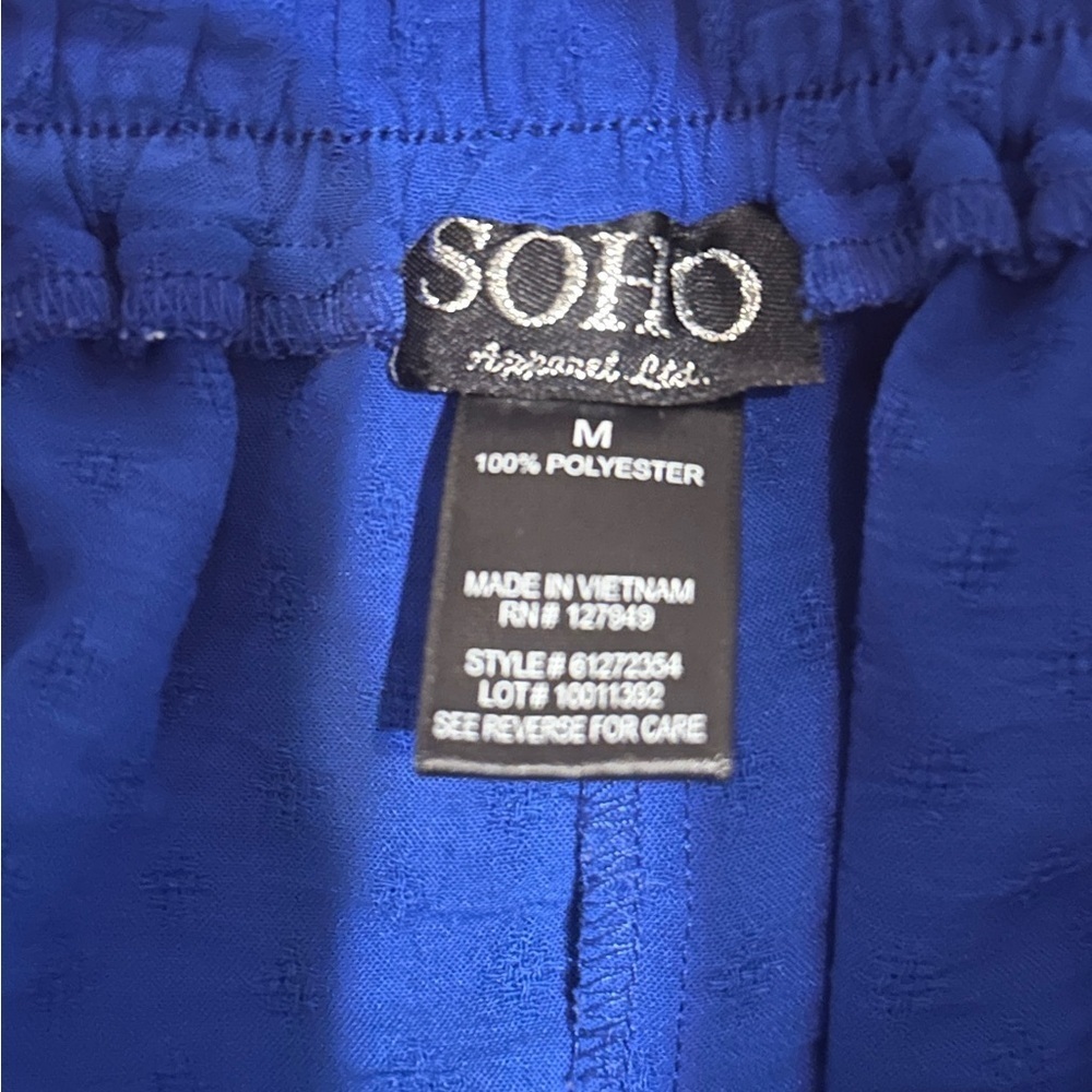 Soho Royal Blue High Wasted Lightweight Pants - Picture 4 of 8